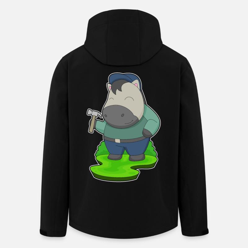 Cheval Artisan Marteau - Veste softshell homme en polyester recyclé Stanley/Stella - noir