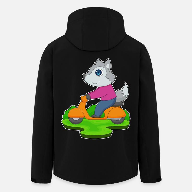 Wolf Motorroller - Recycelte Männer Softshell-Jacke von Stanley/Stella - Schwarz