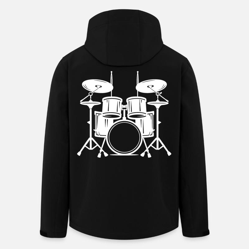 Drum Sketch - Men’s Recycled Softshell Jacket by Stanley/Stella - black
