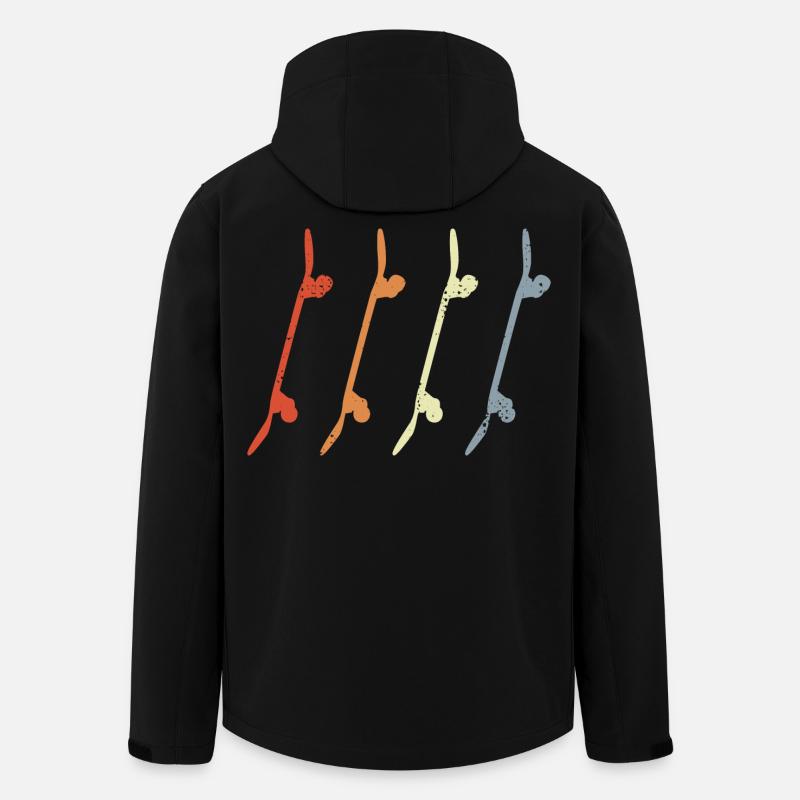 Skateboards Look Rétro - Veste softshell homme en polyester recyclé Stanley/Stella - noir