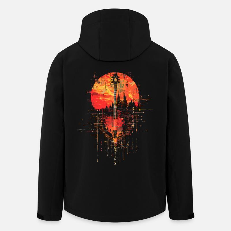 Banjo Retrowave - Recycelte Männer Softshell-Jacke von Stanley/Stella - Schwarz