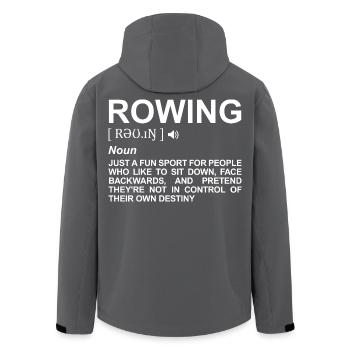 Rowing Dictionary - Men’s Recycled Softshell Jacket by Stanley/Stella - anthracite - Back - AI Model Male 185 light (185cm)
