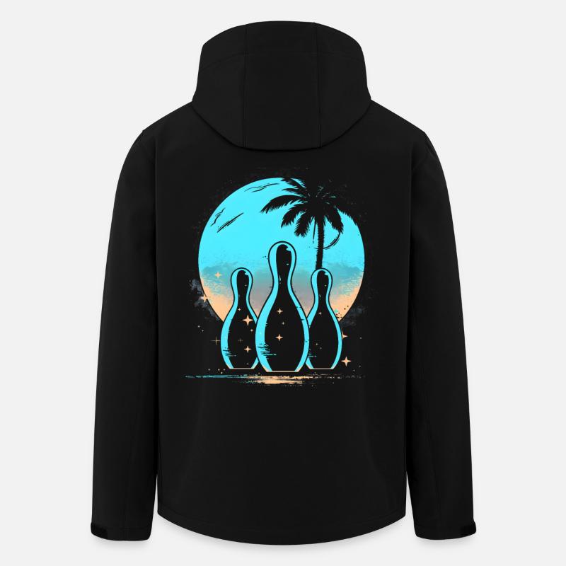 Oldschool Bowling - Recycelte Männer Softshell-Jacke von Stanley/Stella - Schwarz