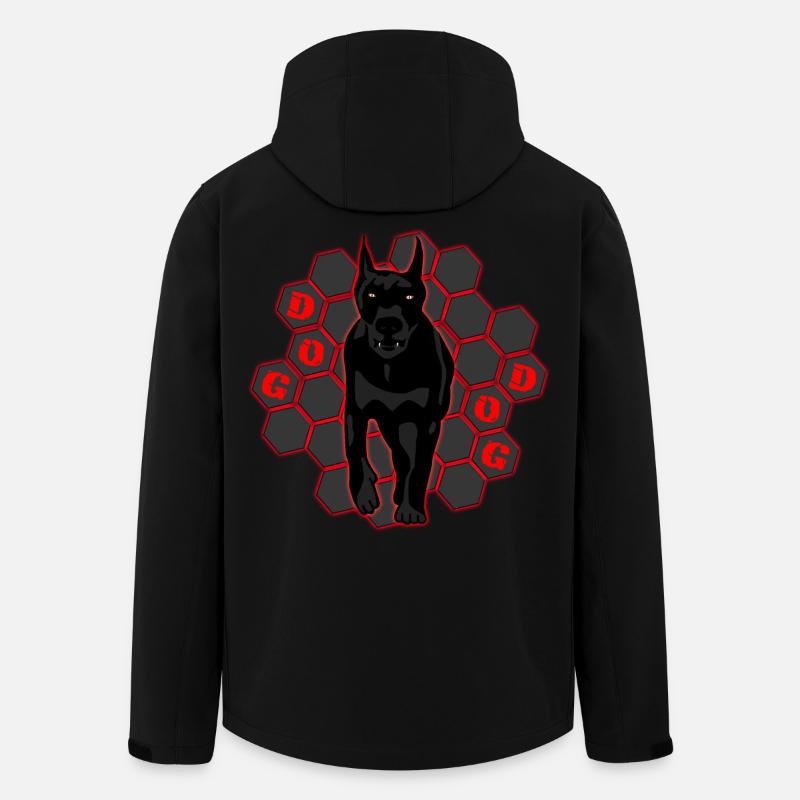 Dobermann Überlebender - Recycelte Männer Softshell-Jacke von Stanley/Stella - Schwarz