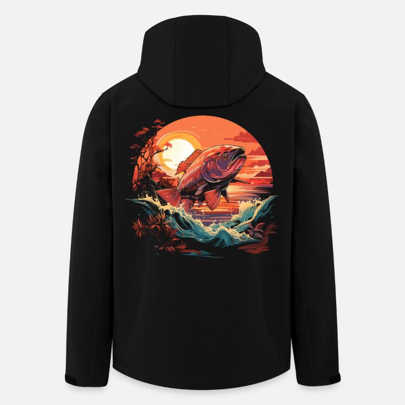 Angler Porträt - Recycelte Männer Softshell-Jacke von Stanley/Stella - Schwarz