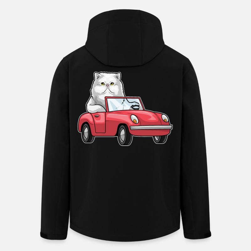 Persian Cat Car - Men’s Recycled Softshell Jacket by Stanley/Stella - black