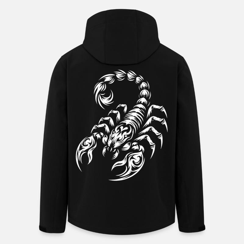 Scorpion tribal - Veste softshell homme en polyester recyclé Stanley/Stella - noir