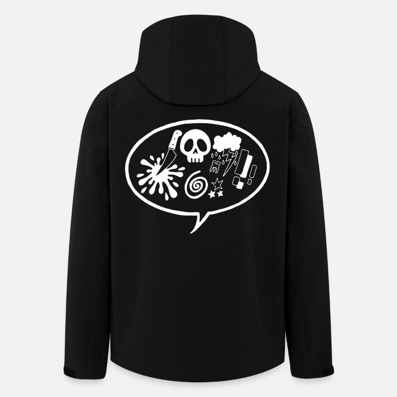 Comic book (white) - Men’s Recycled Softshell Jacket by Stanley/Stella - black