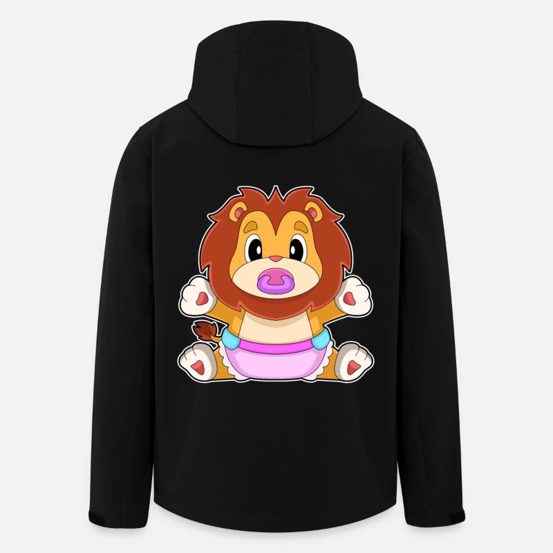 Löwe Baby Schnuller - Recycelte Männer Softshell-Jacke von Stanley/Stella - Schwarz