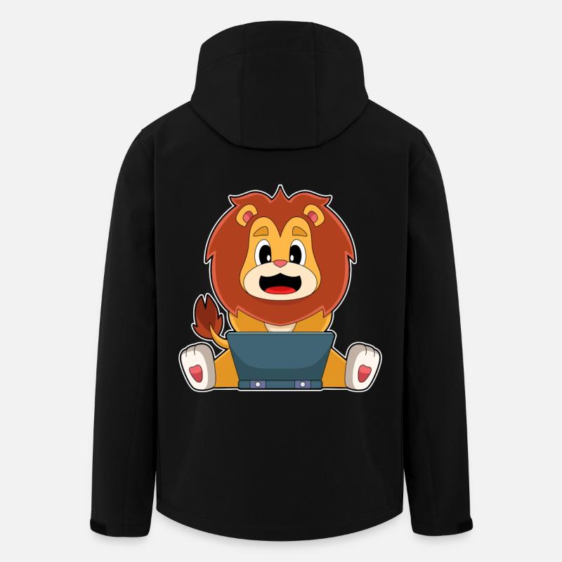 Lion Laptop - Men’s Recycled Softshell Jacket by Stanley/Stella - black