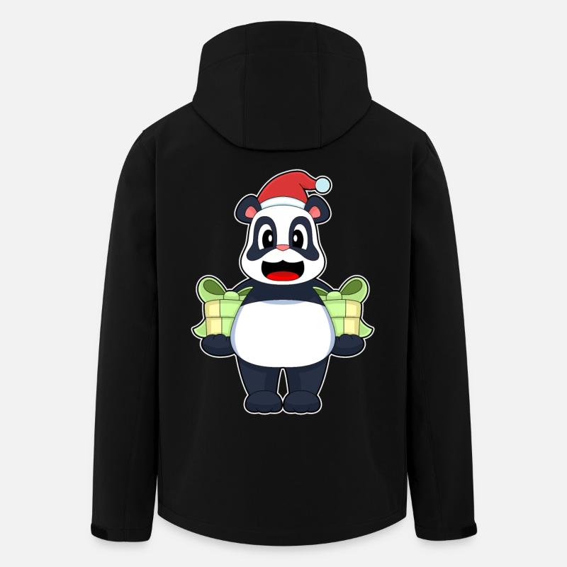Panda Christmas Packages - Men’s Recycled Softshell Jacket by Stanley/Stella - black