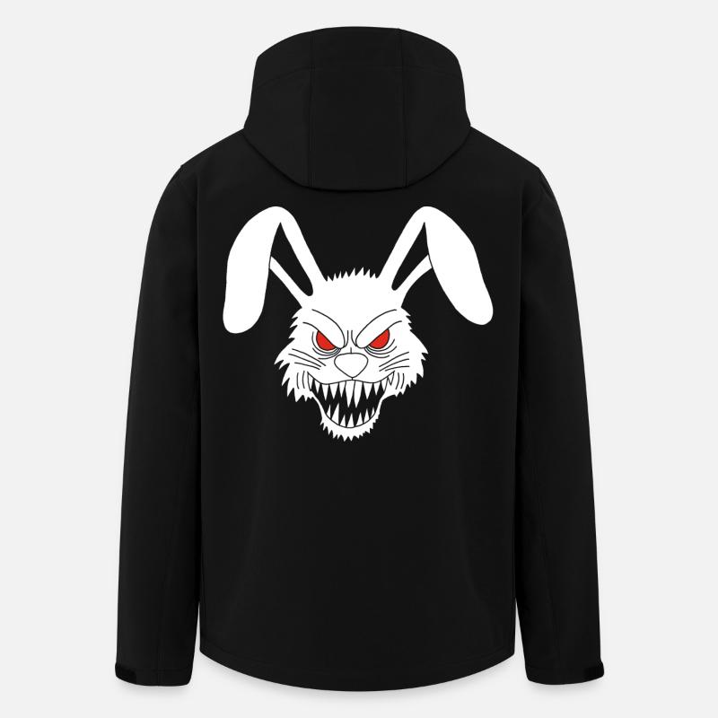 Demonic White Rabbit - Men’s Recycled Softshell Jacket by Stanley/Stella - black