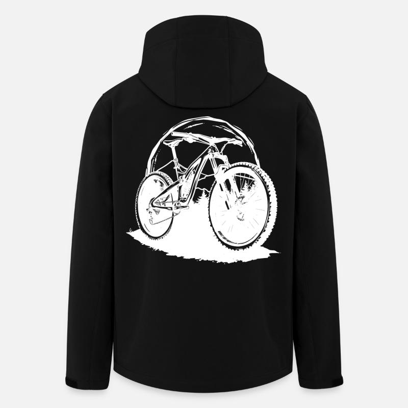 Illustration de VTT - Veste softshell homme en polyester recyclé Stanley/Stella - noir