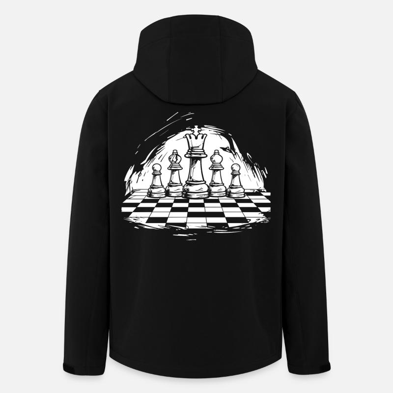 Chess Drawing - Men’s Recycled Softshell Jacket by Stanley/Stella - black