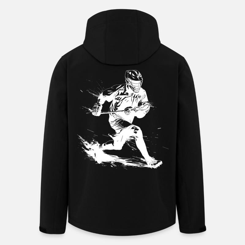 Dessin de garçon de crosse - Veste softshell homme en polyester recyclé Stanley/Stella - noir