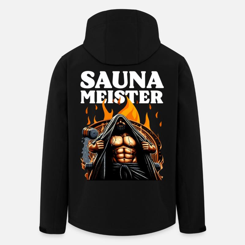 SAUNA MEISTER - Recycelte Männer Softshell-Jacke von Stanley/Stella - Schwarz