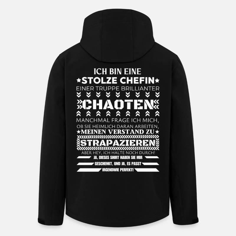EINE STOLZE CHEFIN BRILLIANTER CHAOTEN - Recycelte Männer Softshell-Jacke von Stanley/Stella - Schwarz