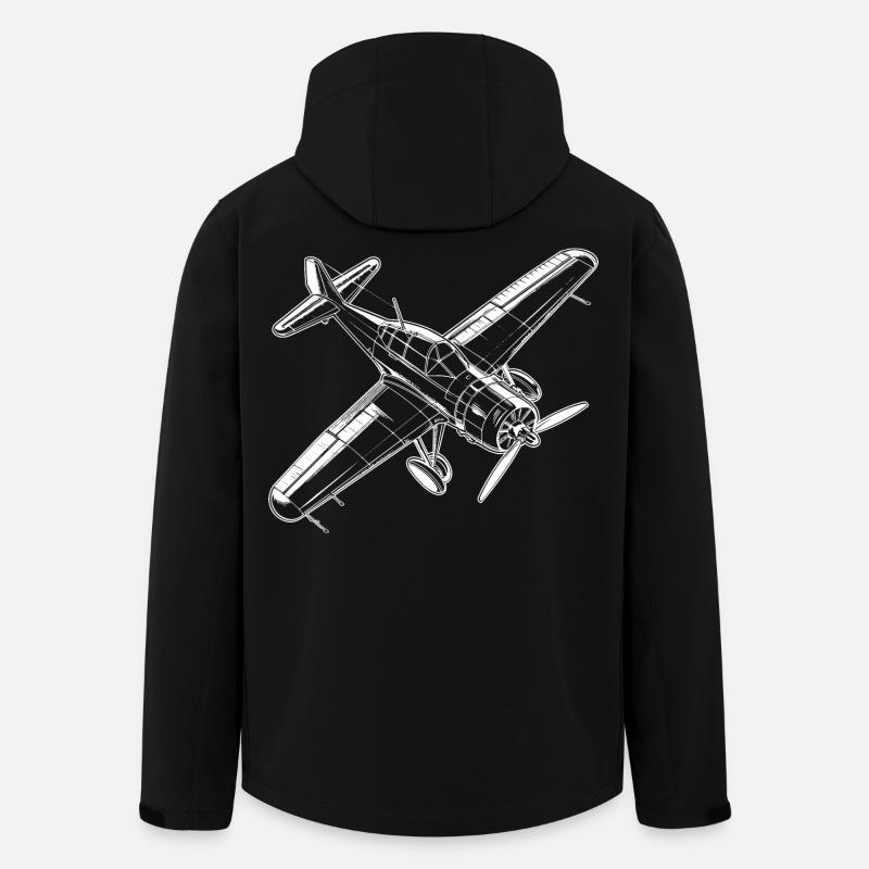 Propellerflugzeug - Recycelte Männer Softshell-Jacke von Stanley/Stella - Schwarz
