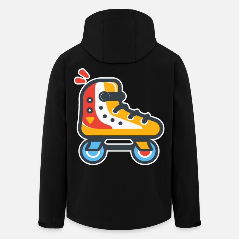 Roller Skates Cartoon Look - Men’s Recycled Softshell Jacket by Stanley/Stella - black