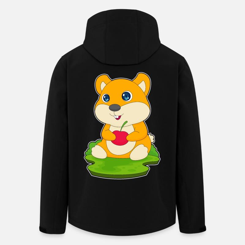 Hamster Cherry - Men’s Recycled Softshell Jacket by Stanley/Stella - black
