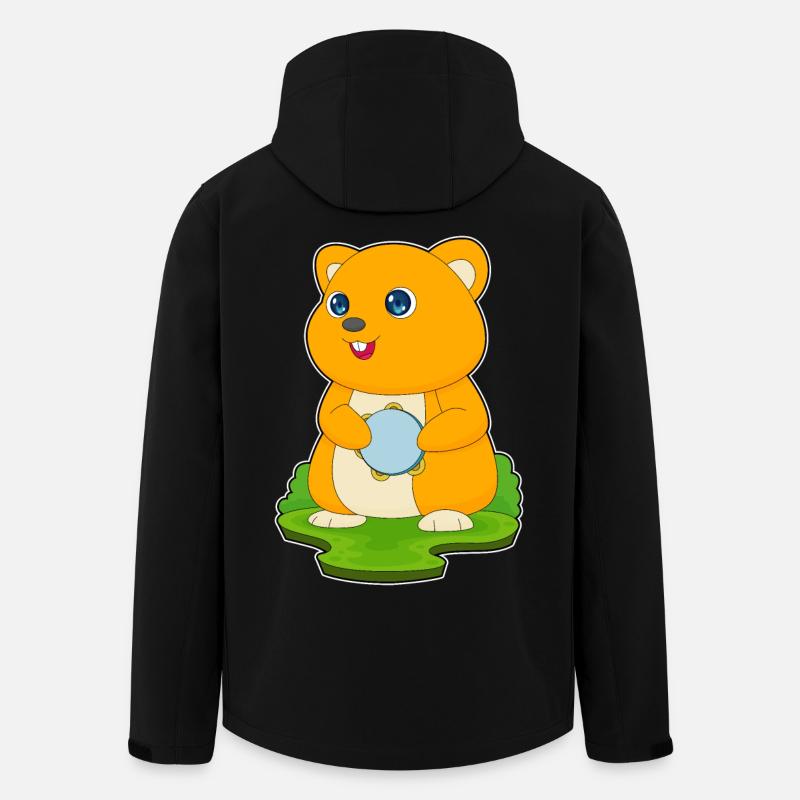 Hamster Musician Drum Music - Men’s Recycled Softshell Jacket by Stanley/Stella - black