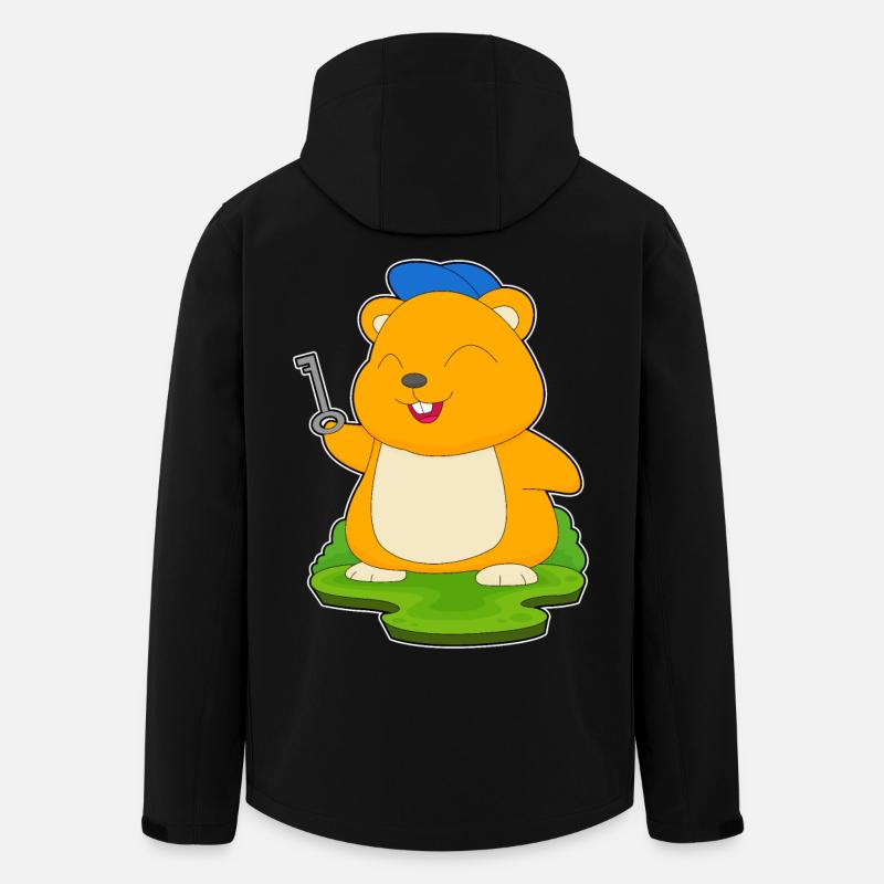 Clé du hamster - Veste softshell homme en polyester recyclé Stanley/Stella - noir
