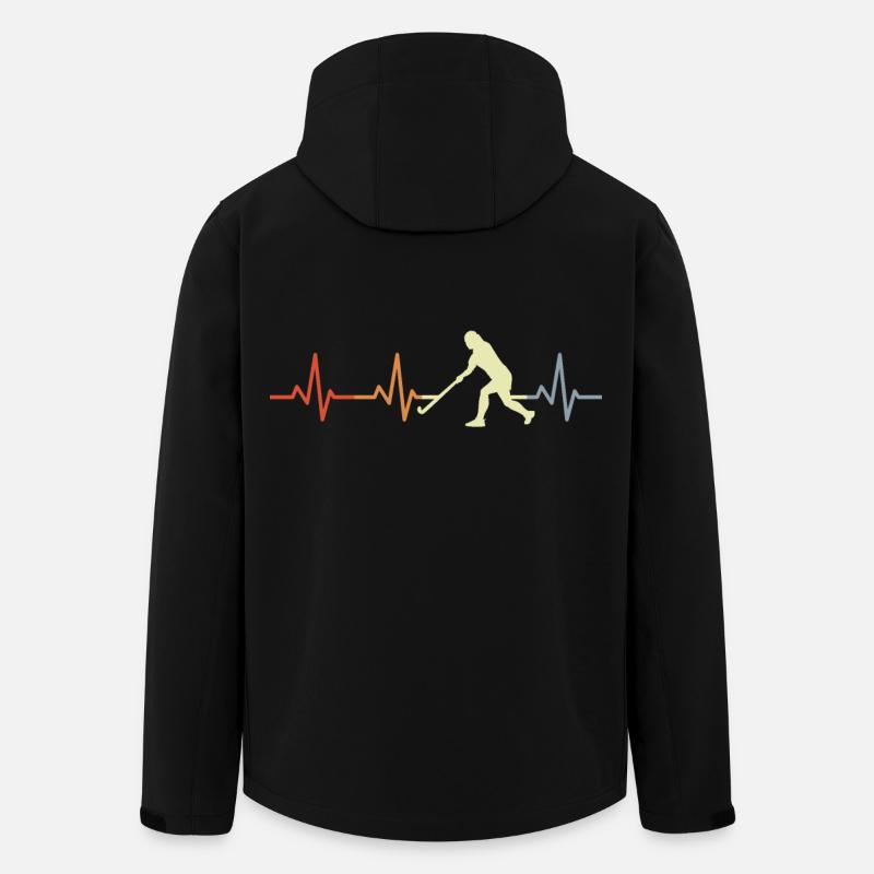 Hockey Herzschlag - Recycelte Männer Softshell-Jacke von Stanley/Stella - Schwarz