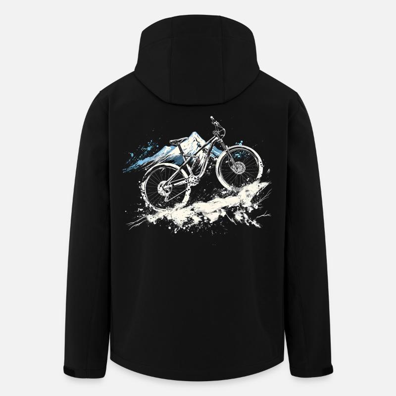 Illustration de VTT - Veste softshell homme en polyester recyclé Stanley/Stella - noir