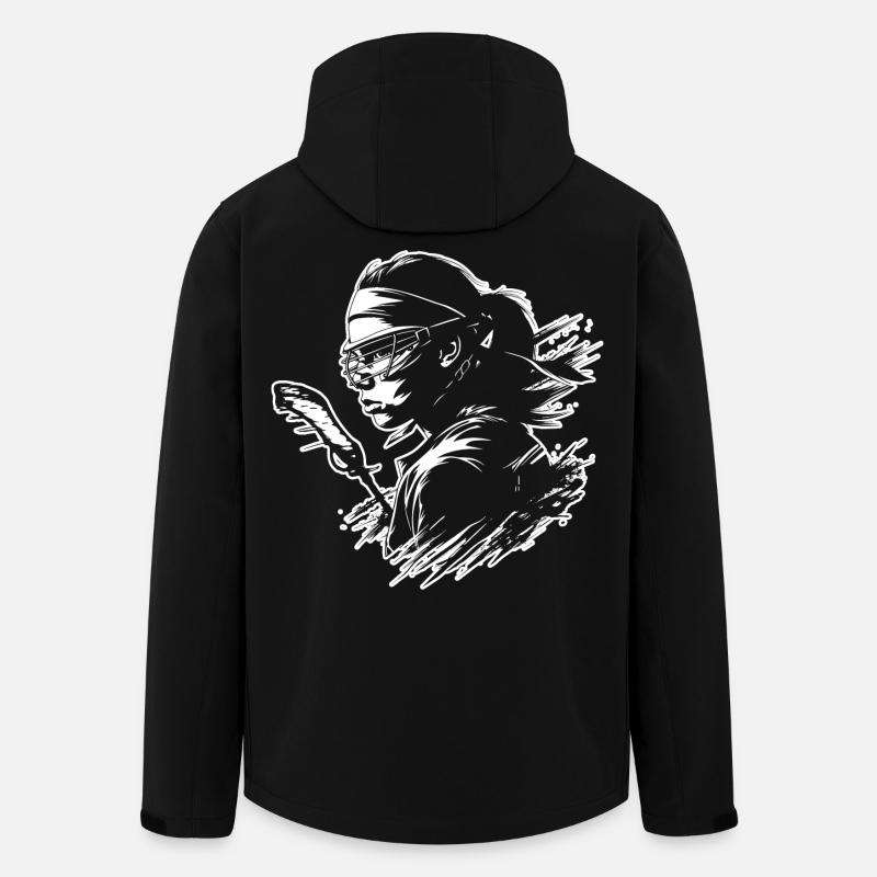 Joueur de crosse - Veste softshell homme en polyester recyclé Stanley/Stella - noir