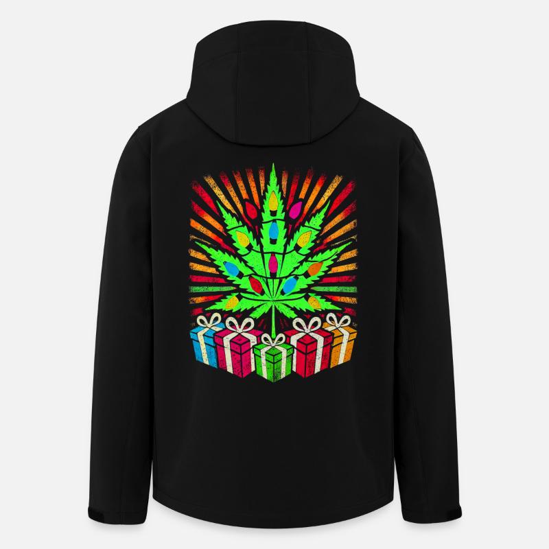 Festive Cannabis Light Display - Men’s Recycled Softshell Jacket by Stanley/Stella - black