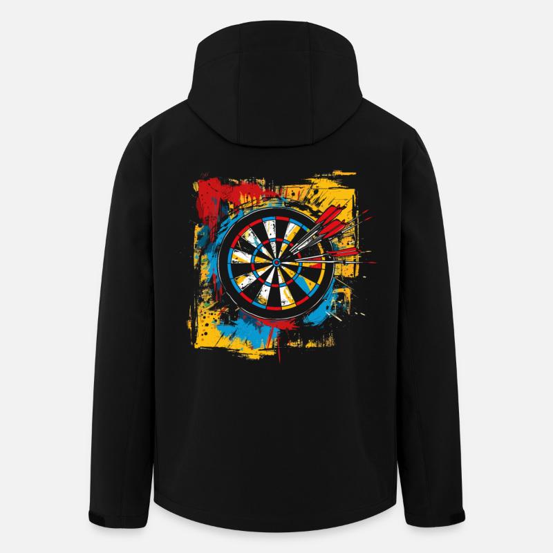 Jeu de fléchettes Graffiti - Veste softshell homme en polyester recyclé Stanley/Stella - noir