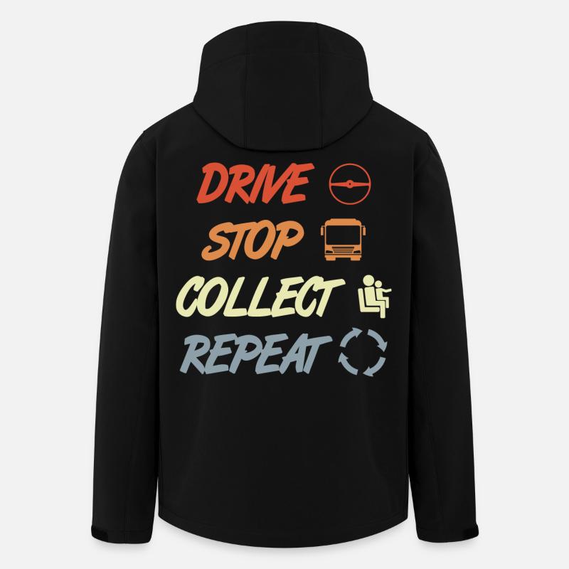 Fahren Stoppen Einsammeln Wiederholen - Recycelte Männer Softshell-Jacke von Stanley/Stella - Schwarz