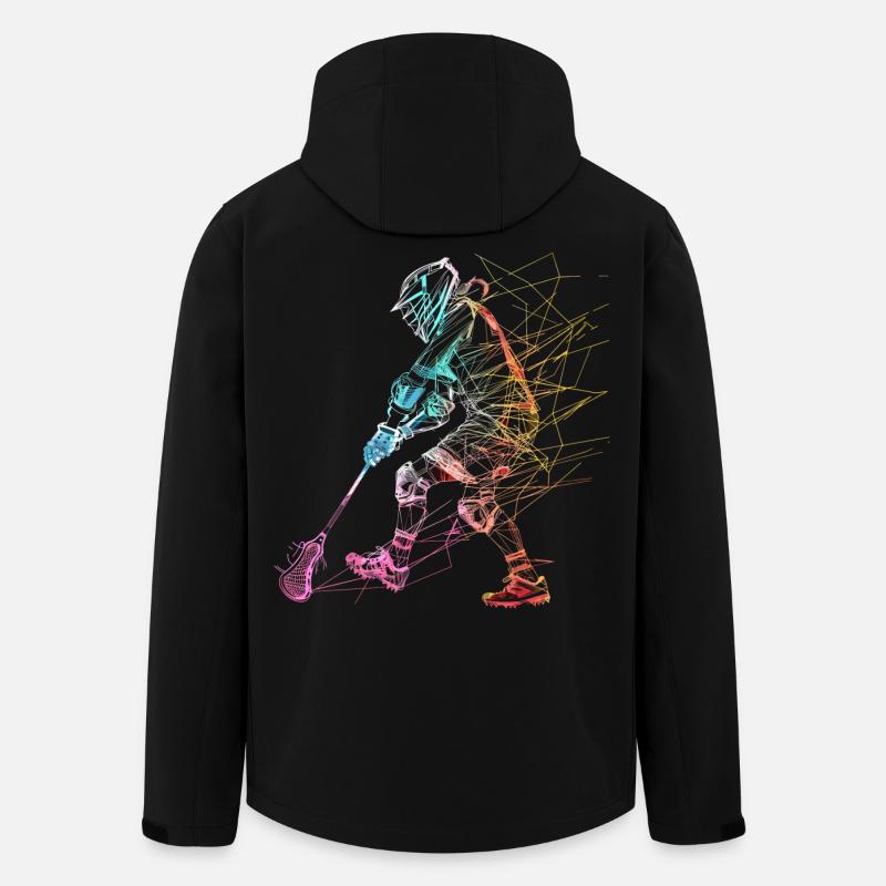 Lacrosse Player Sketch - Men’s Recycled Softshell Jacket by Stanley/Stella - black