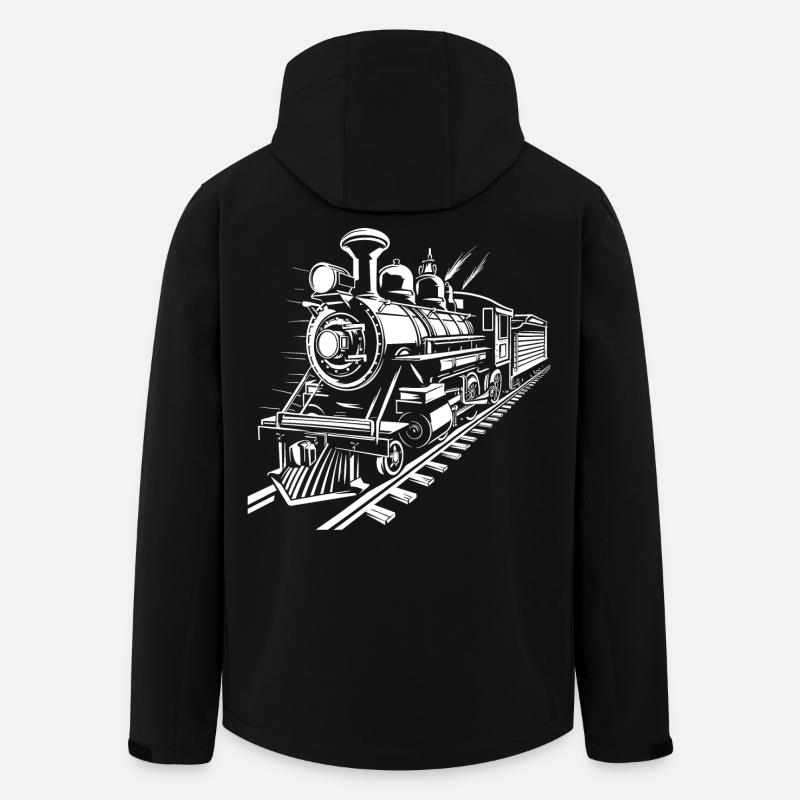 Railway Graphic - Men’s Recycled Softshell Jacket by Stanley/Stella - black