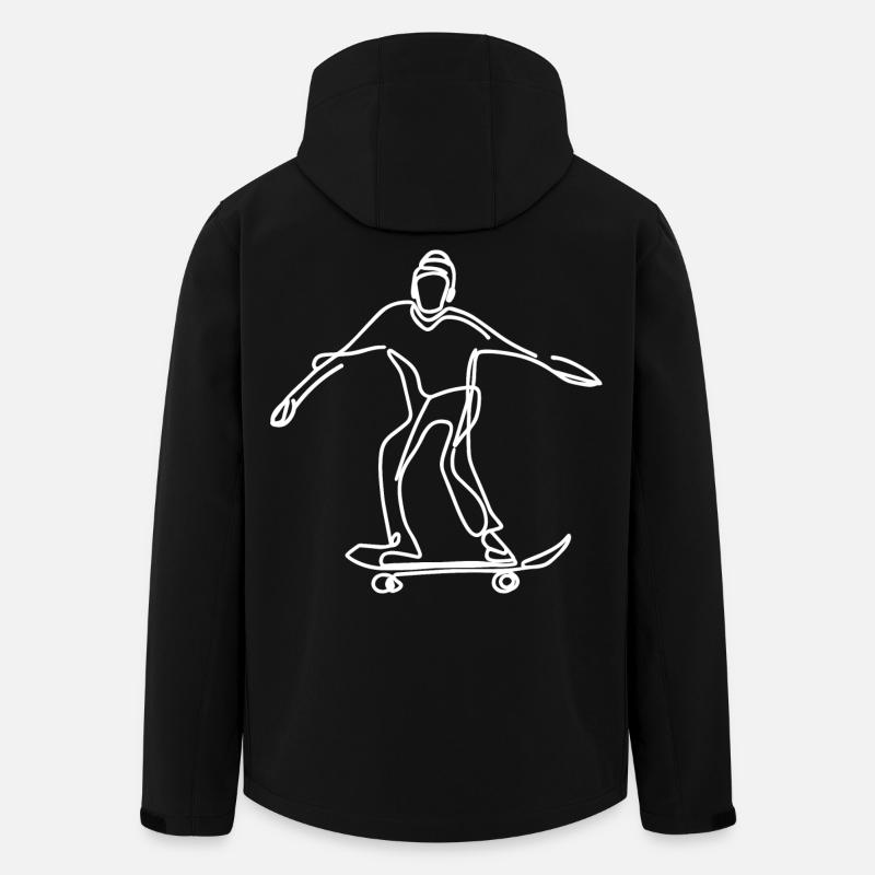 Skateboarder Zeichnung - Recycelte Männer Softshell-Jacke von Stanley/Stella - Schwarz