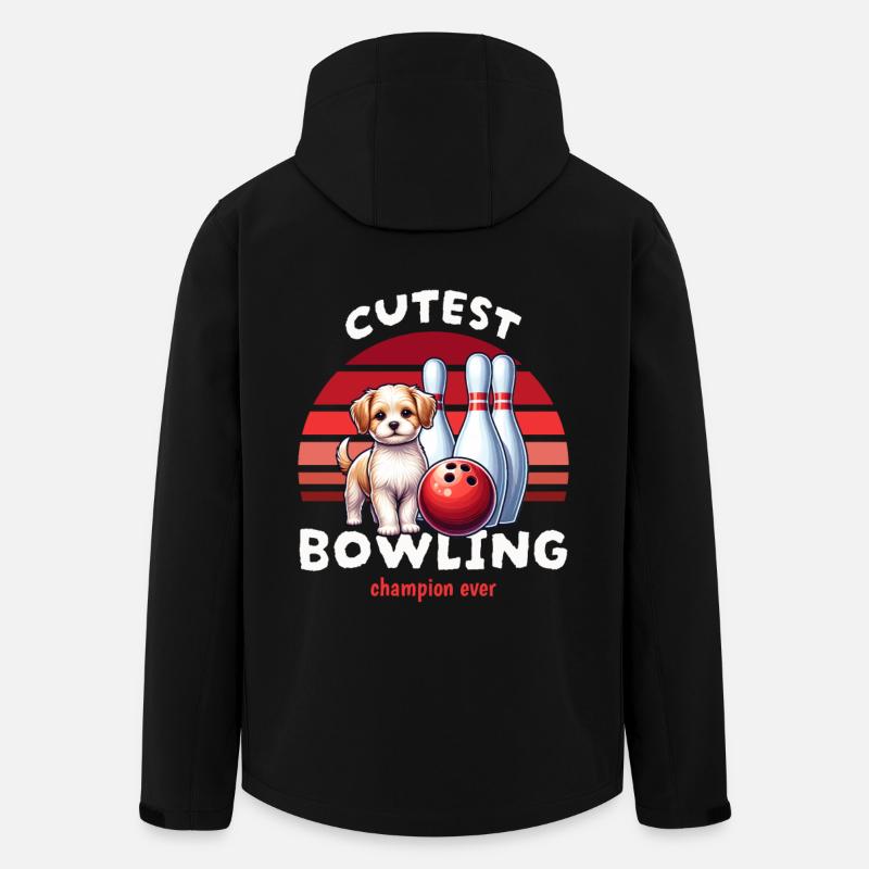 Hunde Bowling - Recycelte Männer Softshell-Jacke von Stanley/Stella - Schwarz