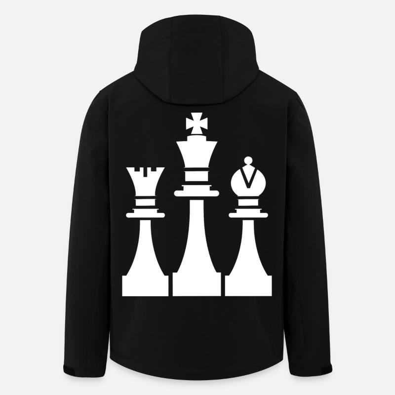 Chess Pieces Drawing - Men’s Recycled Softshell Jacket by Stanley/Stella - black