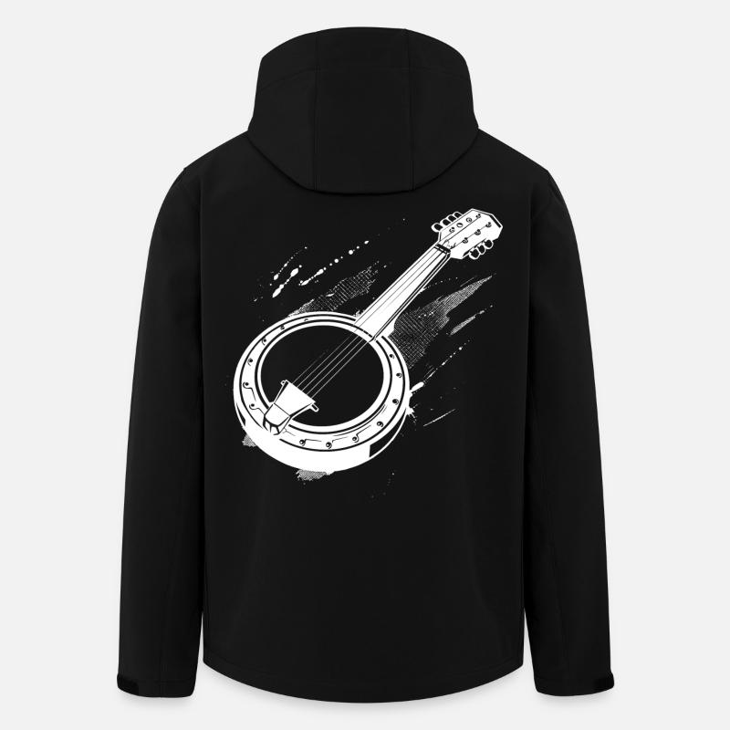 Banjo Grafik - Recycelte Männer Softshell-Jacke von Stanley/Stella - Schwarz