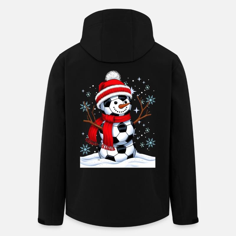 Schneemann Fußbälle - Recycelte Männer Softshell-Jacke von Stanley/Stella - Schwarz