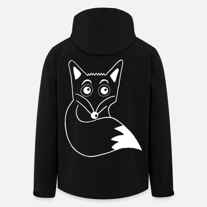 Süßer weißer Fuchs - Recycelte Männer Softshell-Jacke von Stanley/Stella - Schwarz