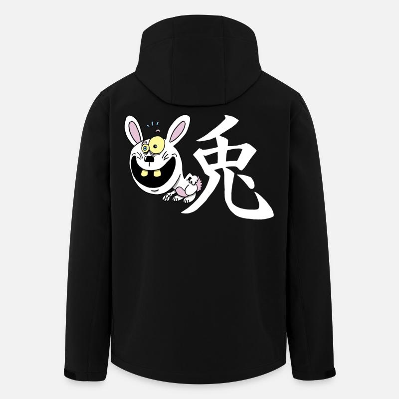 Crazy Rabbit manga - Men’s Recycled Softshell Jacket by Stanley/Stella - black