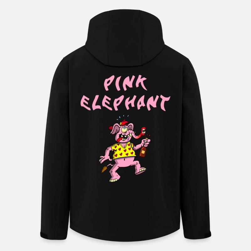 Rosa Elefant - Recycelte Männer Softshell-Jacke von Stanley/Stella - Schwarz