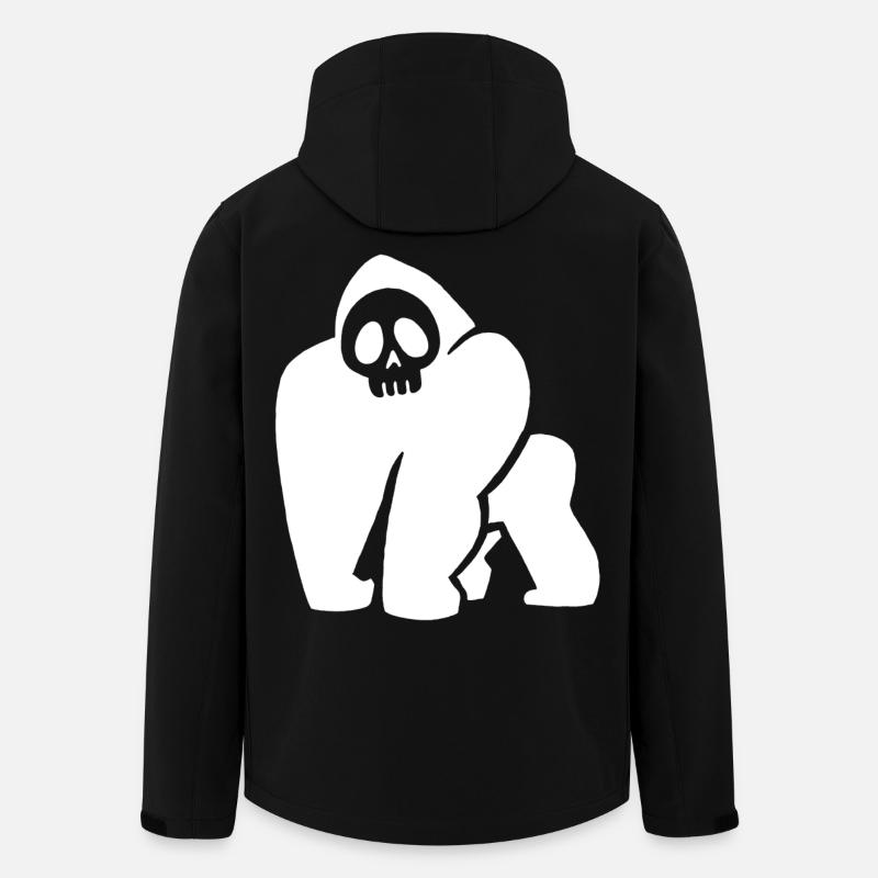 Weißer Gorilla Schädel - Recycelte Männer Softshell-Jacke von Stanley/Stella - Schwarz
