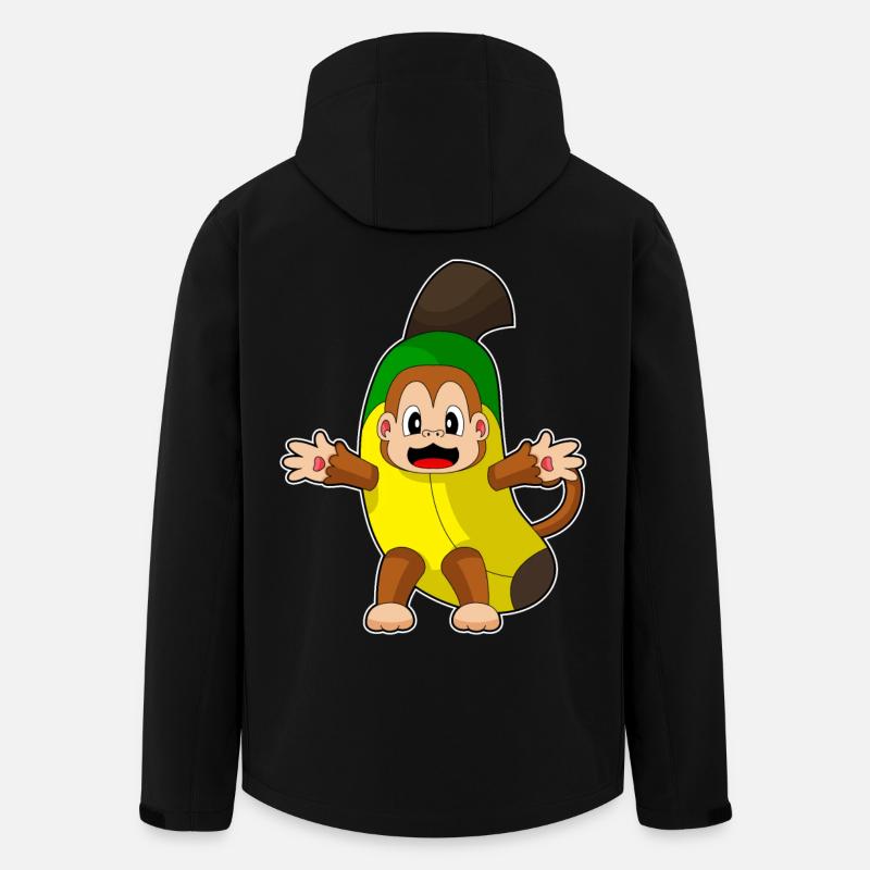 Affe Banane - Recycelte Männer Softshell-Jacke von Stanley/Stella - Schwarz