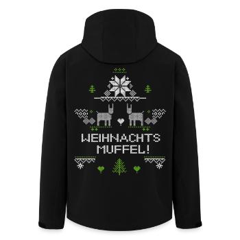 Christmas grouch, Ugly Christmas - Men’s Recycled Softshell Jacket by Stanley/Stella - black - Back - AI Model Male 185 light (185cm)