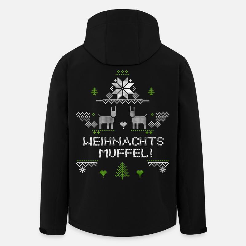 Noël , Noël moche - Veste softshell homme en polyester recyclé Stanley/Stella - noir