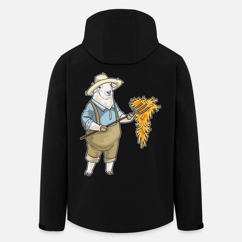 Mouton Éleveur Paille - Veste softshell homme en polyester recyclé Stanley/Stella - noir