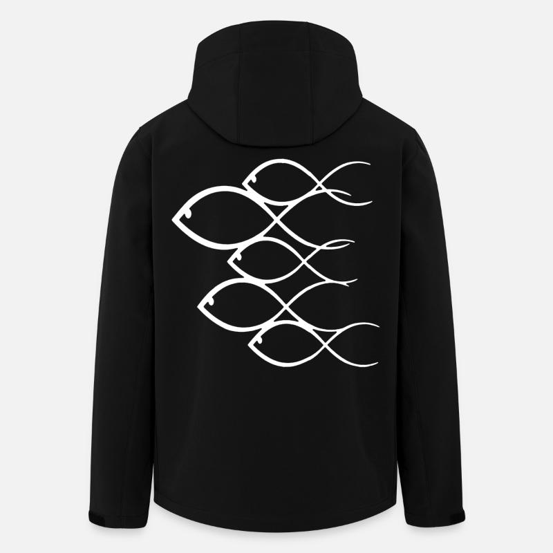 Schwarm Weißfische - Recycelte Männer Softshell-Jacke von Stanley/Stella - Schwarz