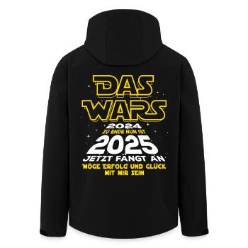 Das Wars - 2025 - Neujahr - Recycelte Männer Softshell-Jacke von Stanley/Stella - Schwarz - Hinten - AI Model Male 185 light (185cm)