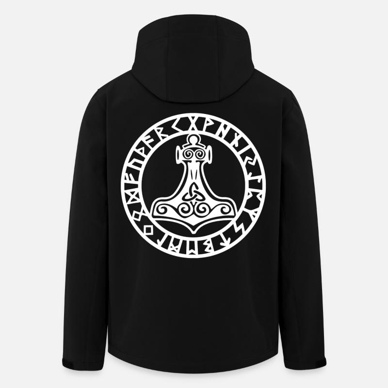 Marteau viking blanc - Veste softshell homme en polyester recyclé Stanley/Stella - noir